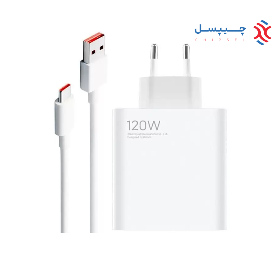 شارژر 120 وات اوریجینال شیائومی مدل MDY-13-EE به همراه کابل USB به Type-C