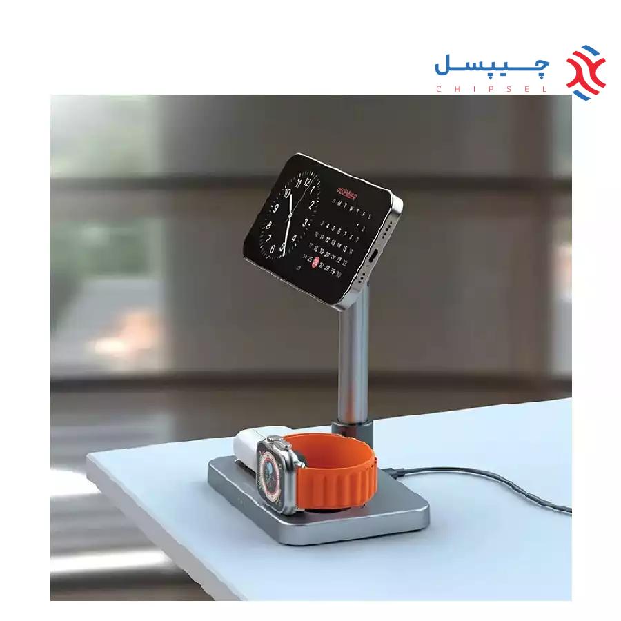 استند شارژ بی سیم 3 در 1 گرین لاین مدل GN3N1TLWC - Telescopi