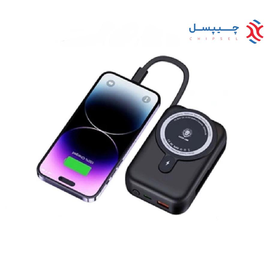 پاوربانک 10000 میلی آمپر گرین لاین مدل GNMPB10KTC -  Monaco MagSafe