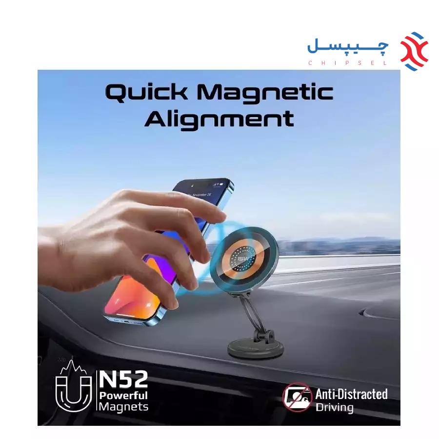 هولدر و شارژر وایرلس پرومیت مدل MAGNUS2-QI