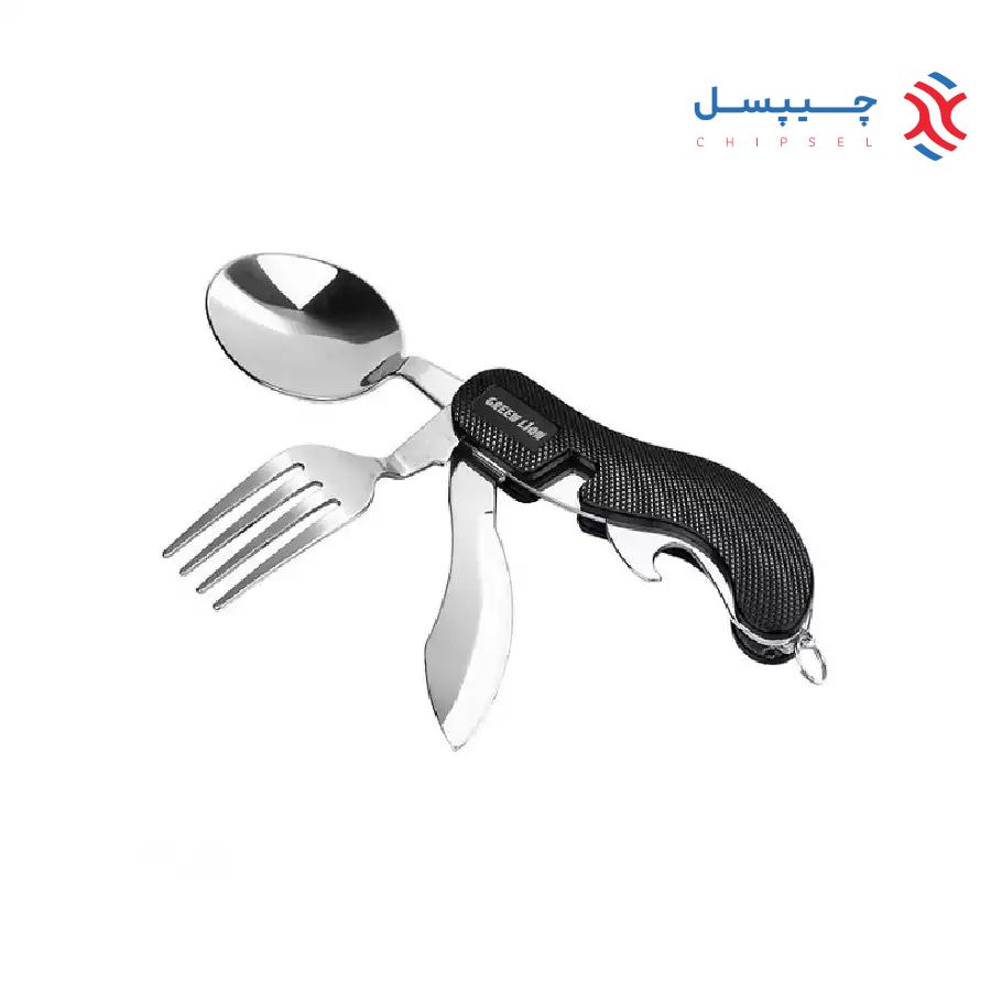 ست قاشق و چنگال گرین لاین مدل GN4IN1CSET- 4 IN 1