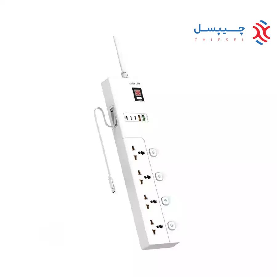 چندراهی و محافظ برق 3500 وات گرین لاین مدل GS-900